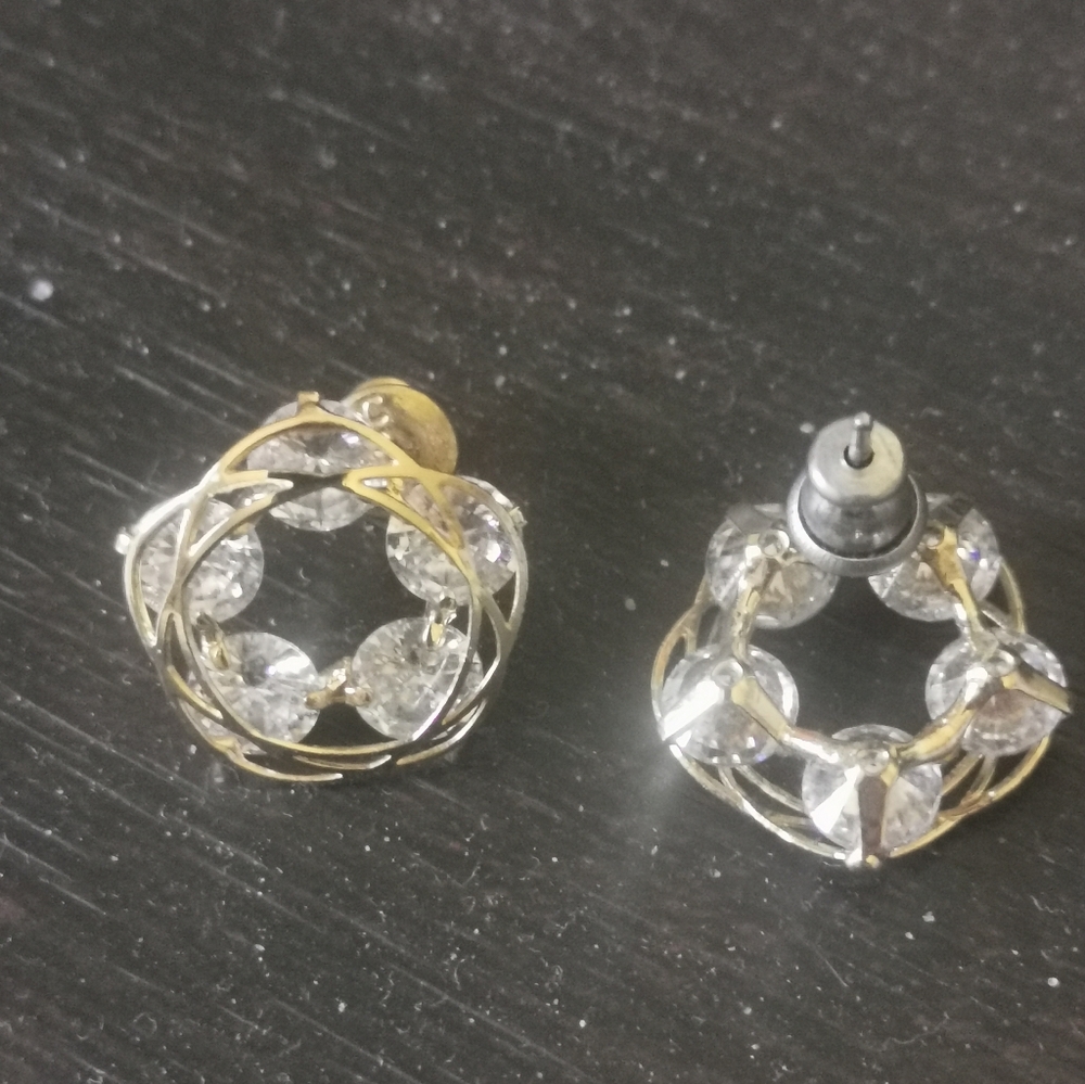 Diamond Circle Earrings